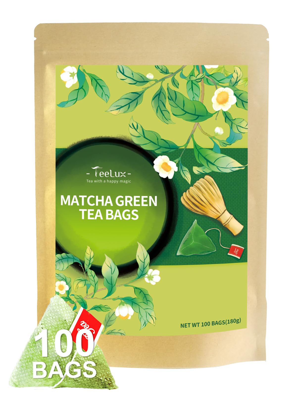 TeeLux Matcha Green Tea Bags - Larawan 1